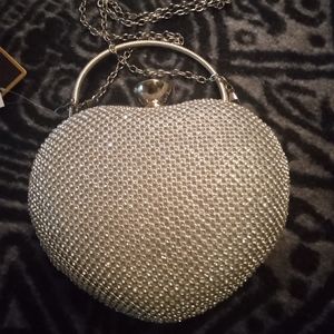 Heart shaped Bling, Bling Purse NWNT